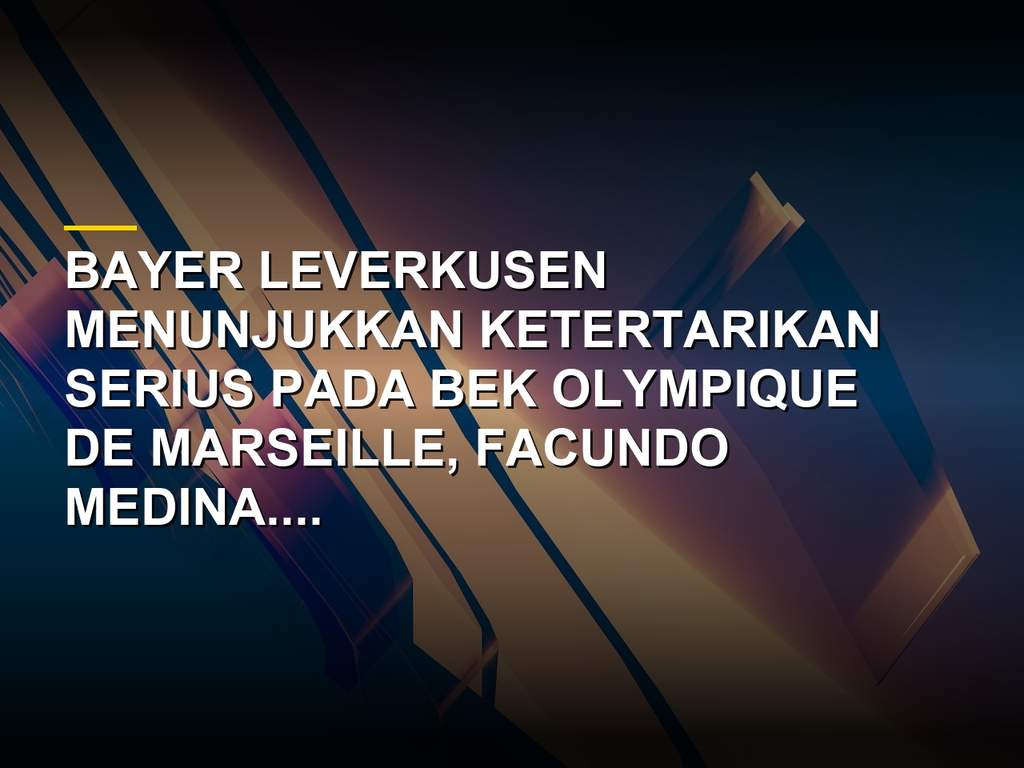 Bayer Leverkusen Incar Defender Olympique de Marseille Facundo Medina