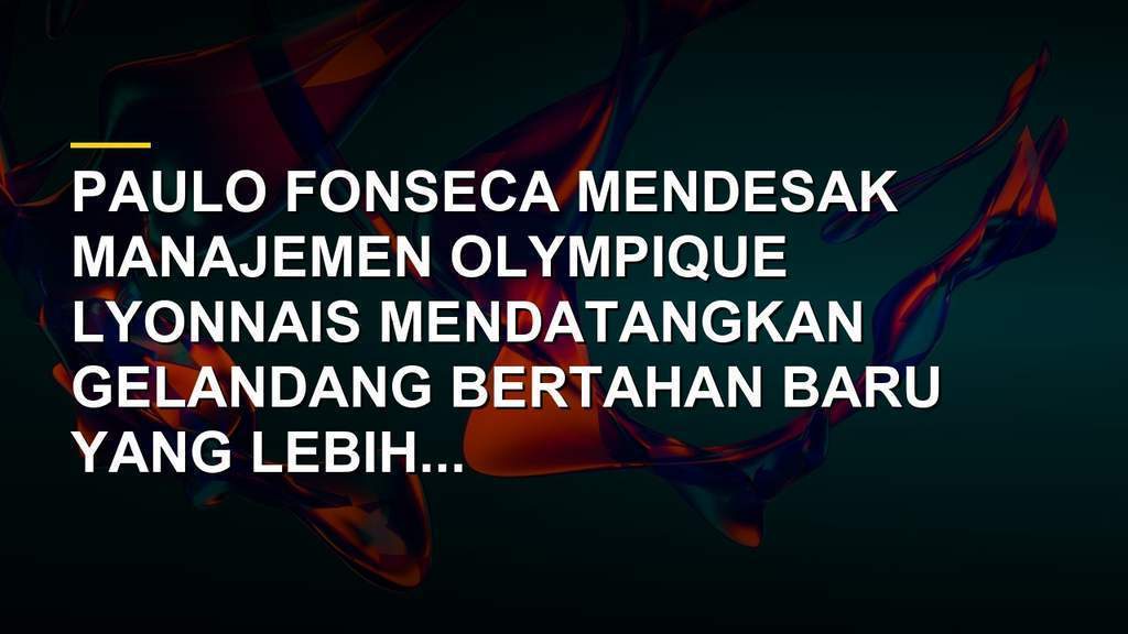 Paulo Fonseca pelatih Olympique Lyonnais di pinggir lapangan