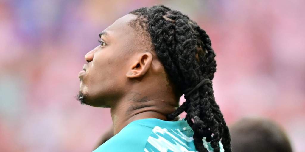 Pemain AC Milan Rafael Leao saat berlaga di kompetisi Serie A Liga Italia